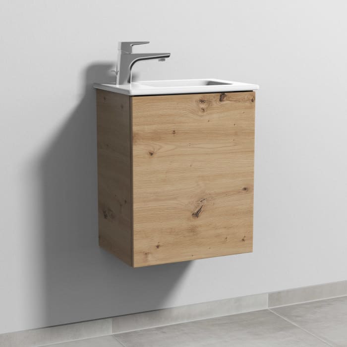 Sanipa 3way Waschtischunterbau für Keramik-Waschtisch ME by Starck 43 cm, 1 Tür, Anschlag rechts, mit Push to open