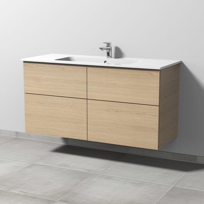 Sanipa 3way Waschtischunterbau für Keramik-Waschtisch ME by Starck 123 cm, 4 Auszüge mit Push to open