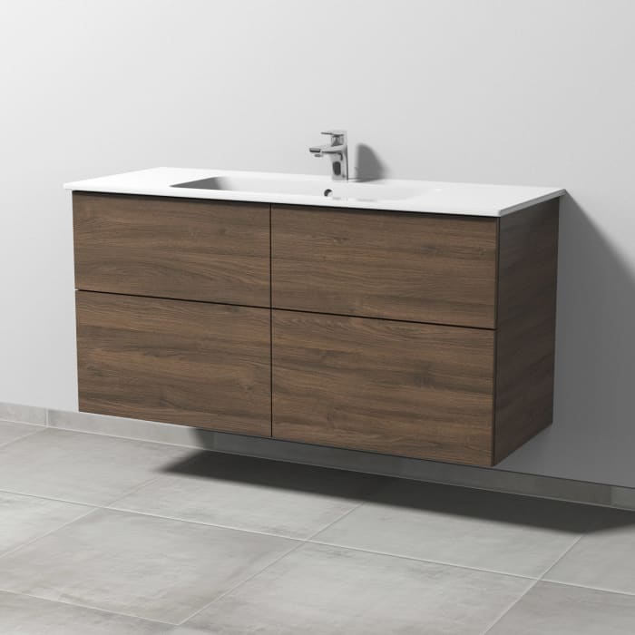 Sanipa 3way Waschtischunterbau für Keramik-Waschtisch ME by Starck 123 cm, 4 Auszüge mit Push to open