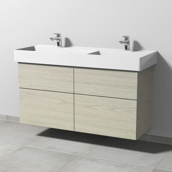 Sanipa 3way Waschtischunterbau für Keramik-Waschtisch Dura Square 120 cm, 4 Auszüge mit Push to open