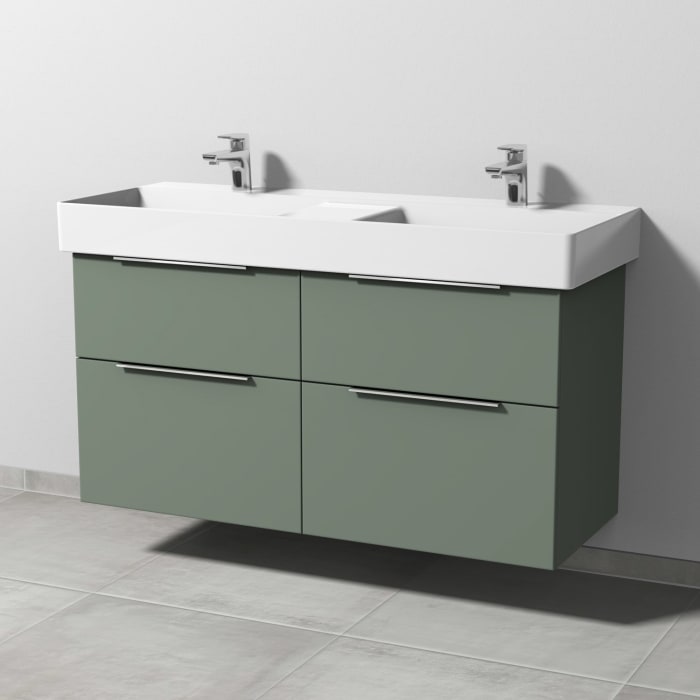 Sanipa 3way Waschtischunterbau für Keramik-Waschtisch Dura Square 120 cm, 4 Auszüge mit Aufsatzgriff