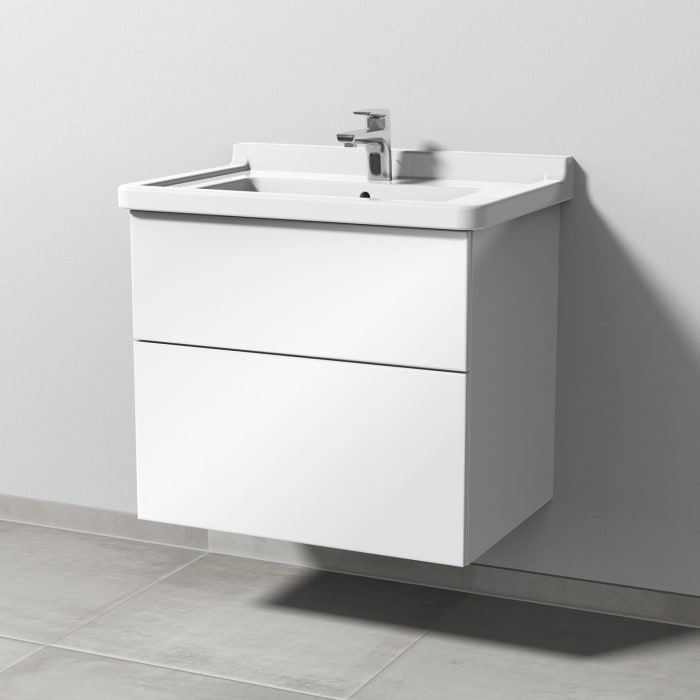 Sanipa 3way Waschtischunterbau für Keramik-Waschtisch Starck 3 70 cm, 2 Auszüge mit Push to open