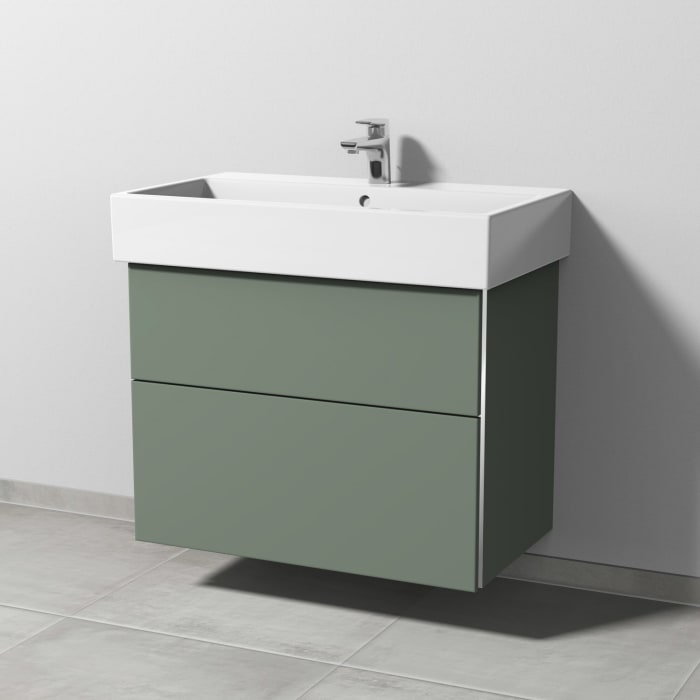 Sanipa 3way Waschtischunterbau für Keramik-Waschtisch Vero Air 80 cm, 2 Auszüge mit Griffleisten