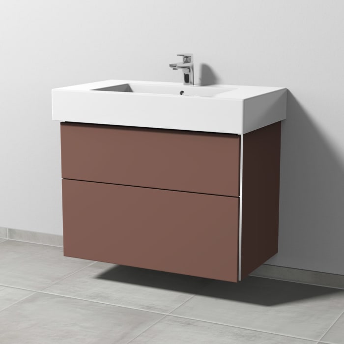 Sanipa 3way Waschtischunterbau für Keramik-Waschtisch Vero 85 cm, 2 Auszüge mit Griffleisten