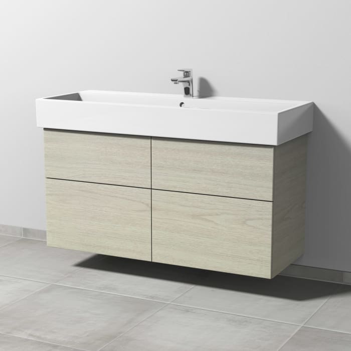 Sanipa 3way Waschtischunterbau für Keramik-Waschtisch Vero Air 120 cm, 4 Auszüge mit Push to open