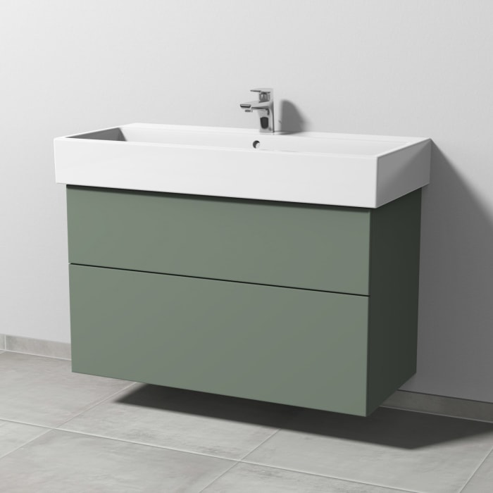 Sanipa 3way Waschtischunterbau für Keramik-Waschtisch Vero Air 100 cm, 2 Auszüge mit Push to open