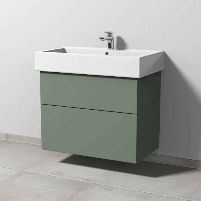Sanipa 3way Waschtischunterbau für Keramik-Waschtisch Vero 80 cm, 2 Auszüge mit Push to open