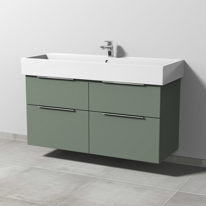 Sanipa 3way Waschtischunterbau für Keramik-Waschtisch Vero Air 120 cm, 4 Auszüge mit Aufsatzgriff