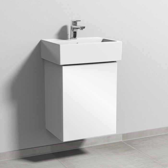 Sanipa 3way Waschtischunterbau für Keramik-Waschtisch Vero Air 45 cm, 1 Tür, Anschlag rechts, mit Push to open