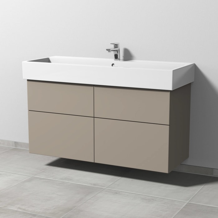 Sanipa 3way Waschtischunterbau für Keramik-Waschtisch Vero Air 120 cm, 4 Auszüge mit Push to open