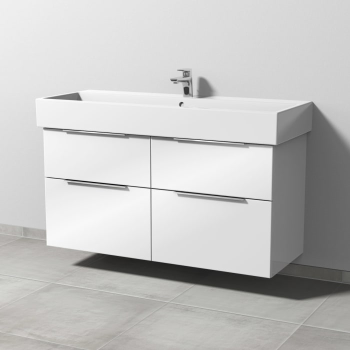 Sanipa 3way Waschtischunterbau für Keramik-Waschtisch Vero Air 120 cm, 4 Auszüge mit Aufsatzgriff