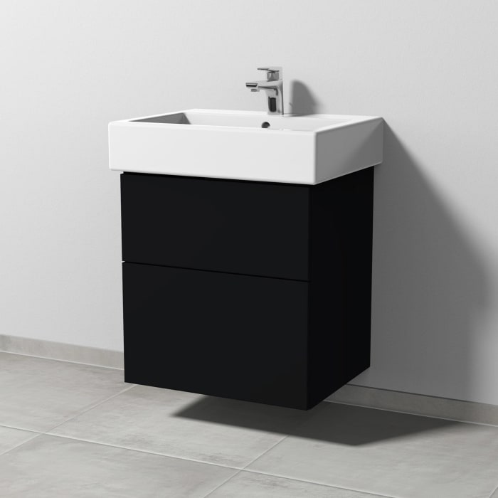 Sanipa 3way Waschtischunterbau für Keramik-Waschtisch Vero 60 cm, 2 Auszüge mit Push to open