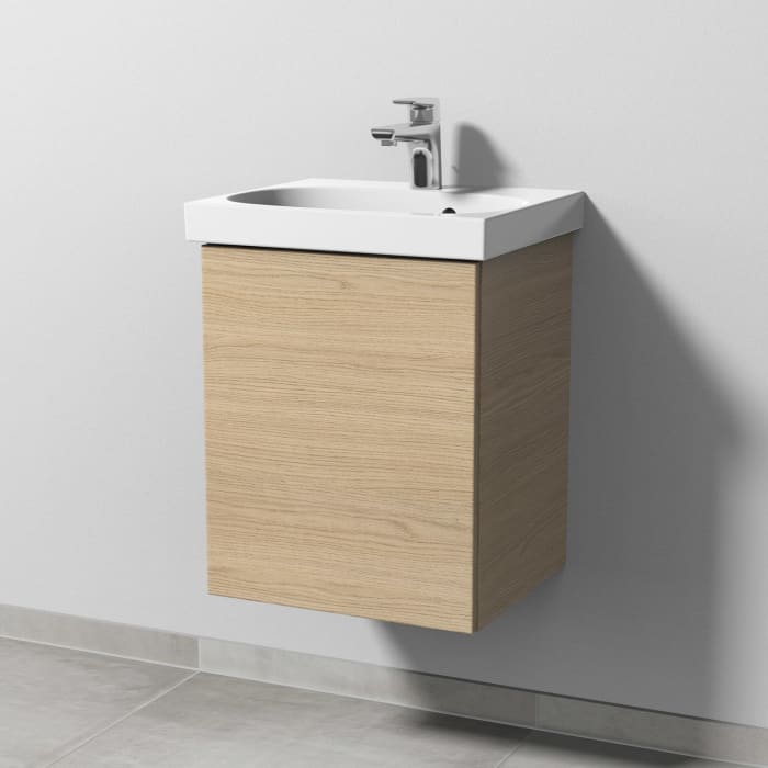 Sanipa 3way Waschtischunterbau für Keramik-Waschtisch Acanto 45 cm, 1 Tür , Anschlag links, mit Push to open