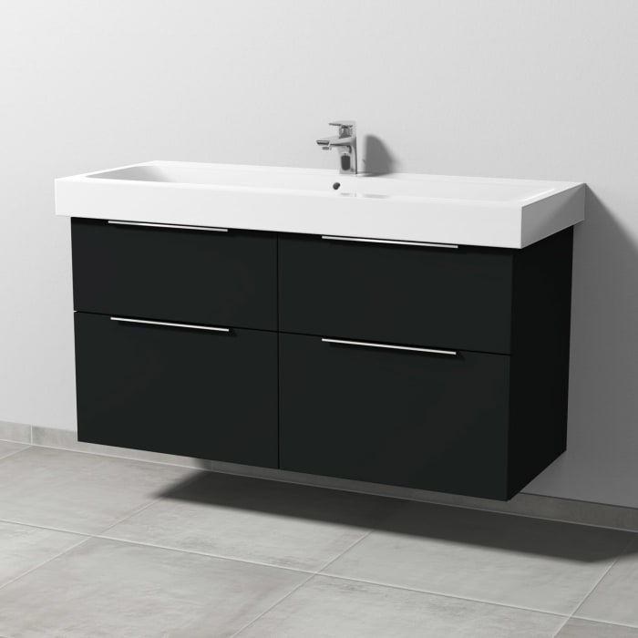 Sanipa 3way Waschtischunterbau für Keramik-Waschtisch iCon 120 cm, 4 Auszüge mit Aufsatzgriff