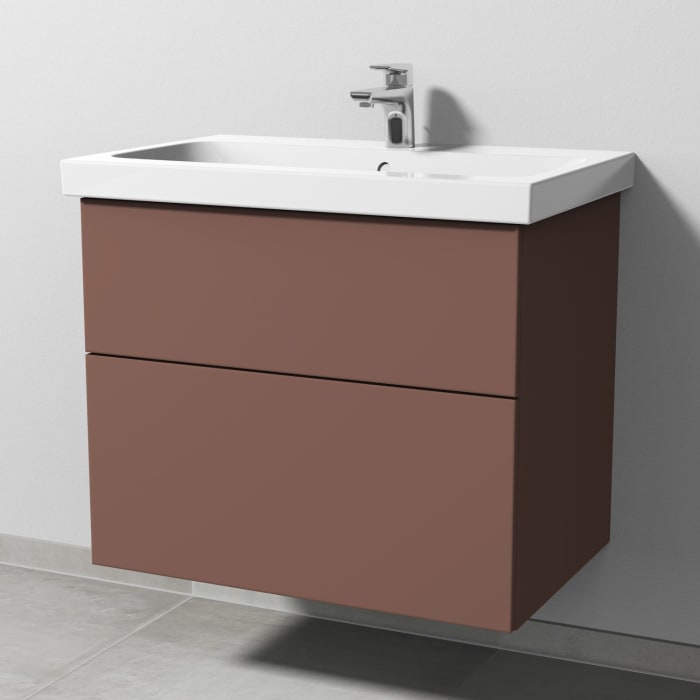 Sanipa 3way Waschtischunterbau für Keramik-Waschtisch iCon Light 75 cm, 2 Auszüge mit Push to open