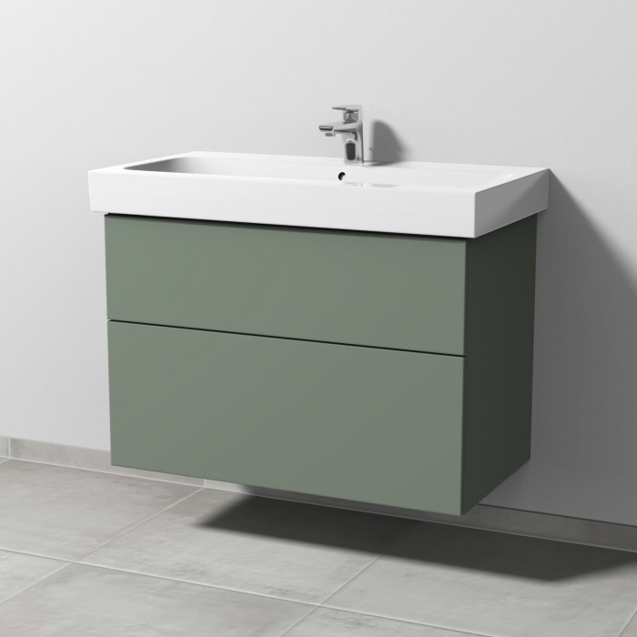 Sanipa 3way Waschtischunterbau für Keramik-Waschtisch iCon 90 cm, 2 Auszüge mit Push to open