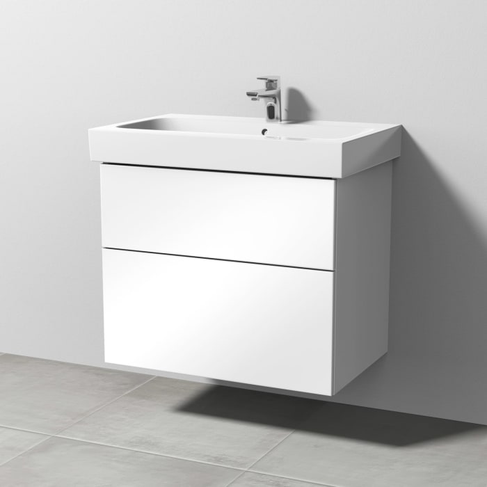 Sanipa 3way Waschtischunterbau für Keramik-Waschtisch iCon 75 cm, 2 Auszüge mit Push to open