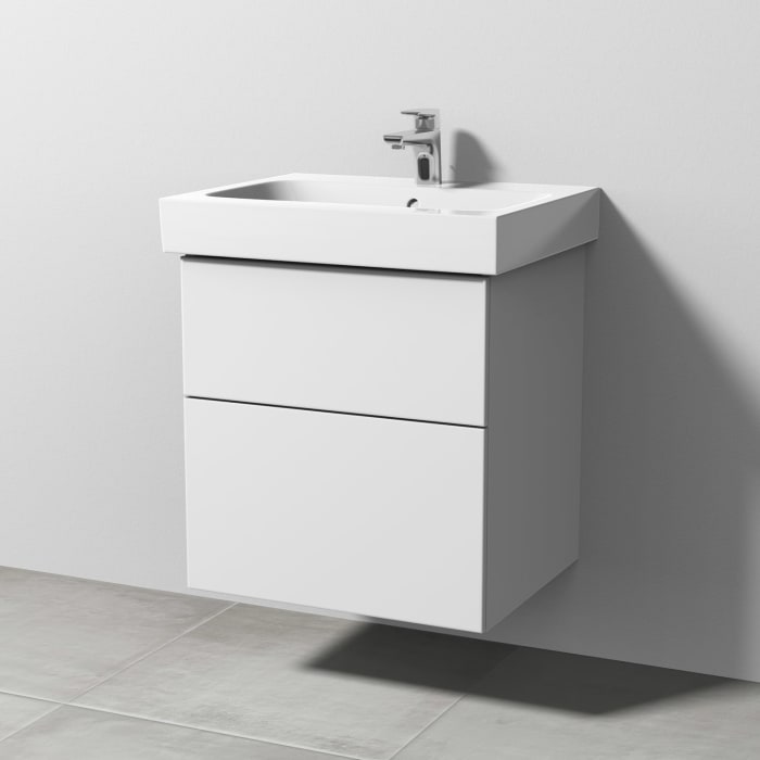 Sanipa 3way Waschtischunterbau für Keramik-Waschtisch iCon 60 cm, 2 Auszüge mit Push to open