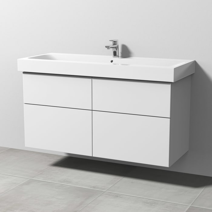 Sanipa 3way Waschtischunterbau für Keramik-Waschtisch iCon 120 cm, 4 Auszüge mit Push to open