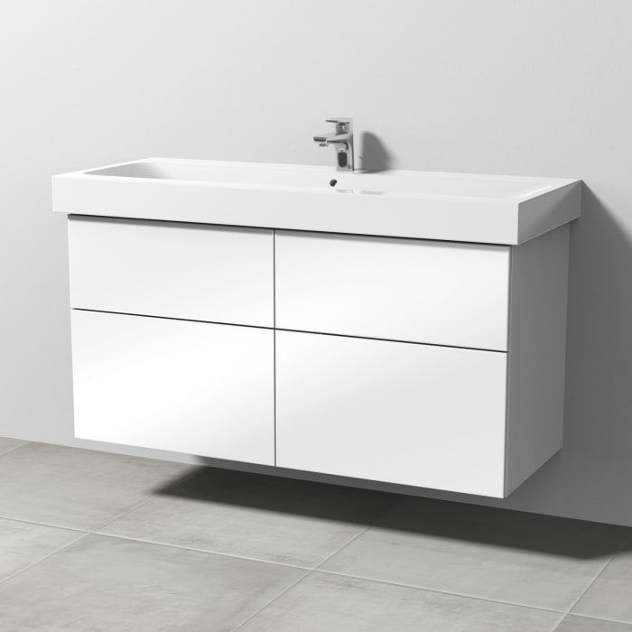 Sanipa 3way Waschtischunterbau für Keramik-Waschtisch iCon 120 cm, 4 Auszüge mit Aufsatzgriff