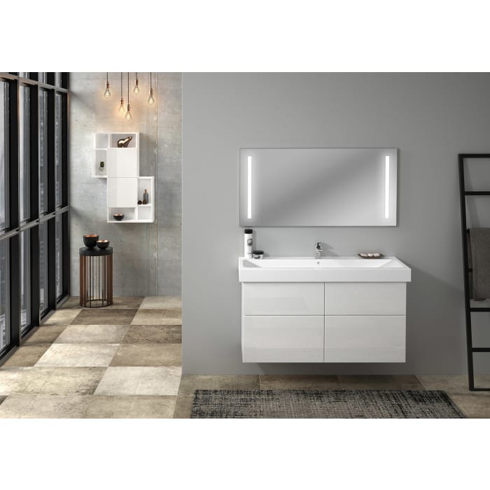 Sanipa 3way Waschtischunterbau für Keramik-Waschtisch iCon 120 cm, 4 Auszüge mit Aufsatzgriff