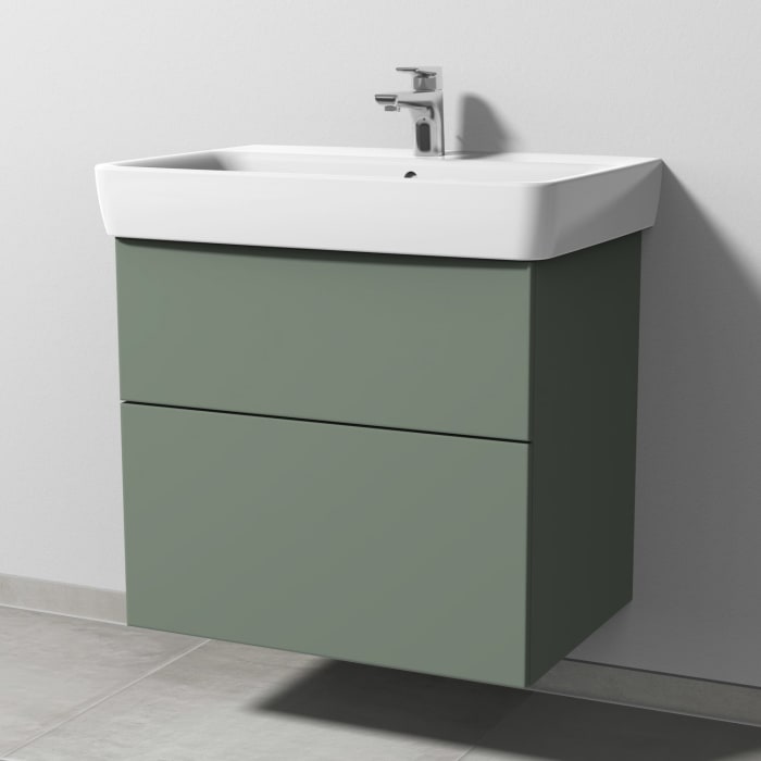 Sanipa 3way Waschtischunterbau für Keramik-Waschtisch Renova Plan 70 cm, 2 Auszüge mit Push to open