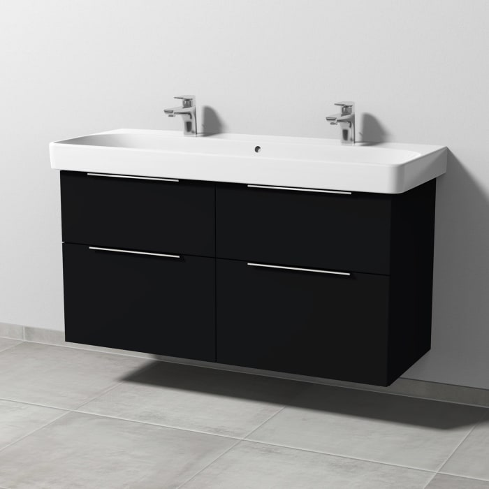 Sanipa 3way Waschtischunterbau für Keramik-Waschtisch Smyle Square 120 cm, 4 Auszüge mit Aufsatzgriff