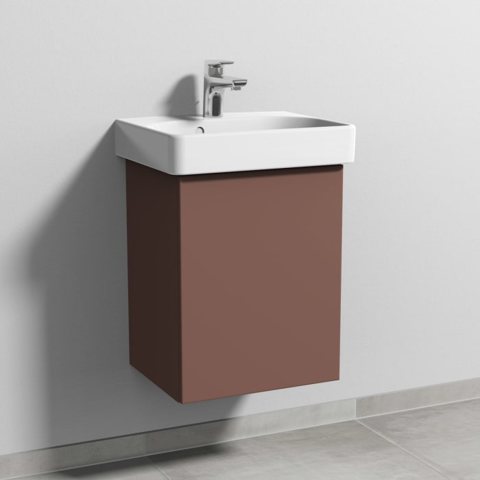 Sanipa 3way Waschtischunterbau für Keramik-Waschtisch Smyle Square 45 cm, 1 Tür, Anschlag rechts, mit Push to open