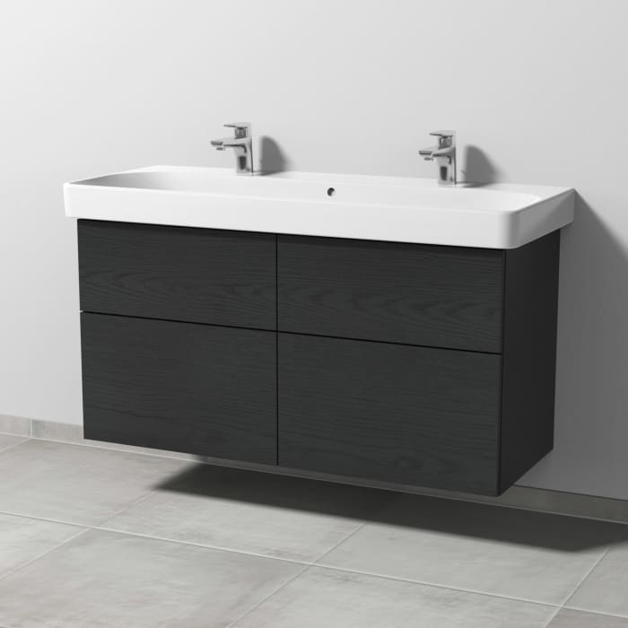 Sanipa 3way Waschtischunterbau für Keramik-Waschtisch Smyle Square 120 cm, 4 Auszüge mit Push to open