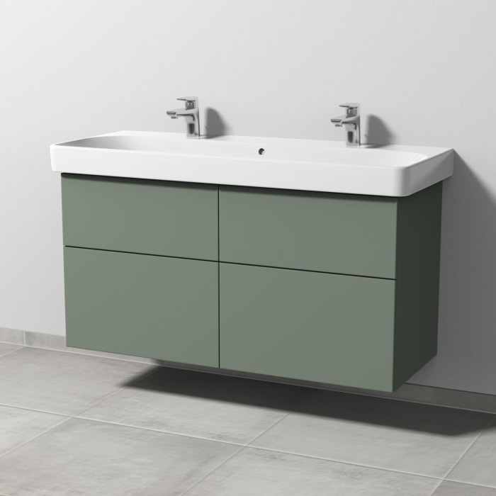 Sanipa 3way Waschtischunterbau für Keramik-Waschtisch Smyle Square 120 cm, 4 Auszüge mit Push to open