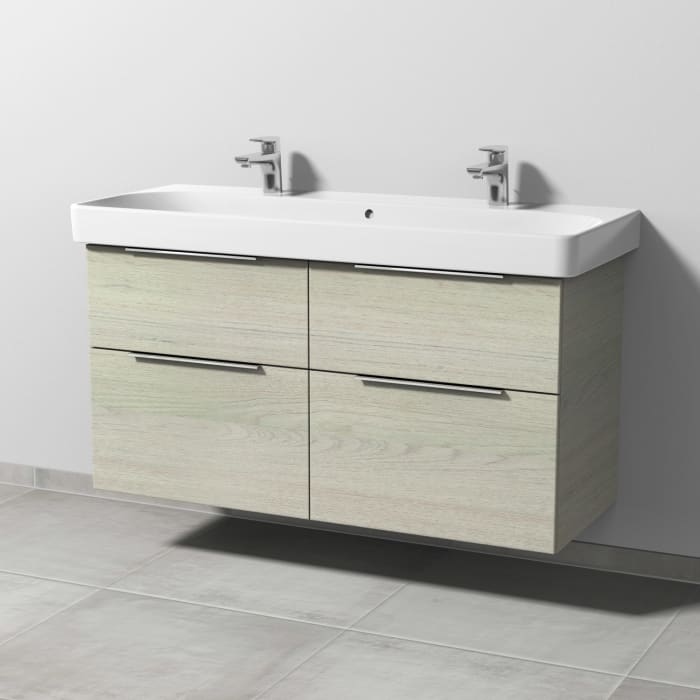 Sanipa 3way Waschtischunterbau für Keramik-Waschtisch Smyle Square 120 cm, 4 Auszüge mit Aufsatzgriff