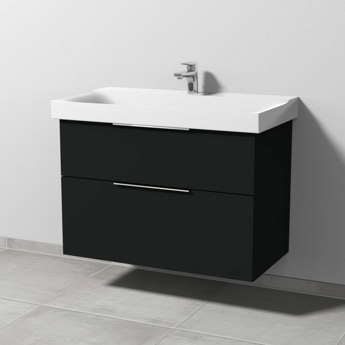 Sanipa 3way Waschtischunterbau für Keramik-Waschtisch Xeno² 90 cm, 2 Auszüge mit Aufsatzgriff