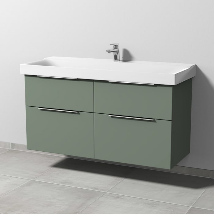 Sanipa 3way Waschtischunterbau für Keramik-Waschtisch Xeno² 120 cm, 4 Auszüge mit Aufsatzgriff