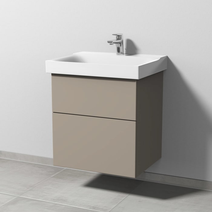 Sanipa 3way Waschtischunterbau für Keramik-Waschtisch Xeno² 60 cm, 2 Auszüge mit Push to open