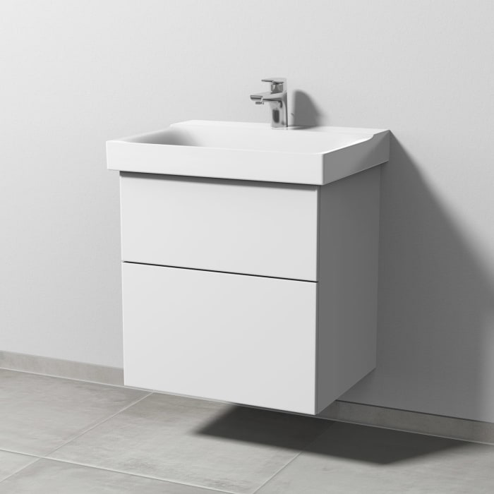 Sanipa 3way Waschtischunterbau für Keramik-Waschtisch Xeno² 60 cm, 2 Auszüge mit Push to open
