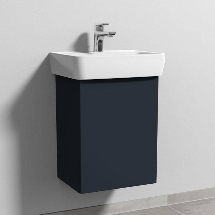 Sanipa 3way Waschtischunterbau für Keramik-Waschtisch Renova Plan 45 cm, 1 Tür, Anschlag rechts, mit Push to open