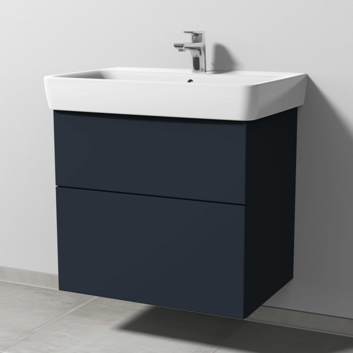 Sanipa 3way Waschtischunterbau für Keramik-Waschtisch Renova Plan 70 cm, 2 Auszüge mit Push to open