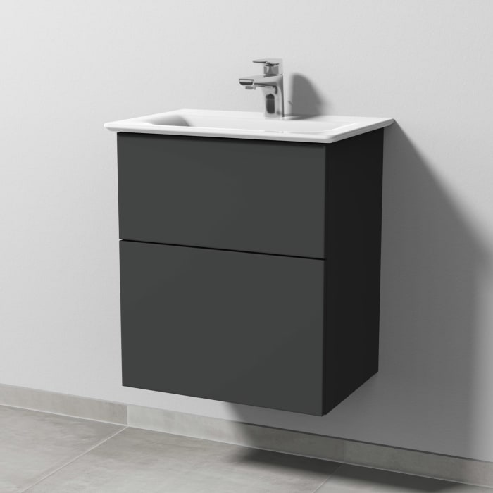 Sanipa 3way Waschtischunterbau für Keramik-Waschtisch Connect Air 54 cm, 2 Auszüge mit Push to open