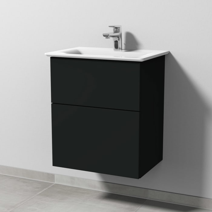 Sanipa 3way Waschtischunterbau für Keramik-Waschtisch Connect Air 54 cm, 2 Auszüge mit Push to open