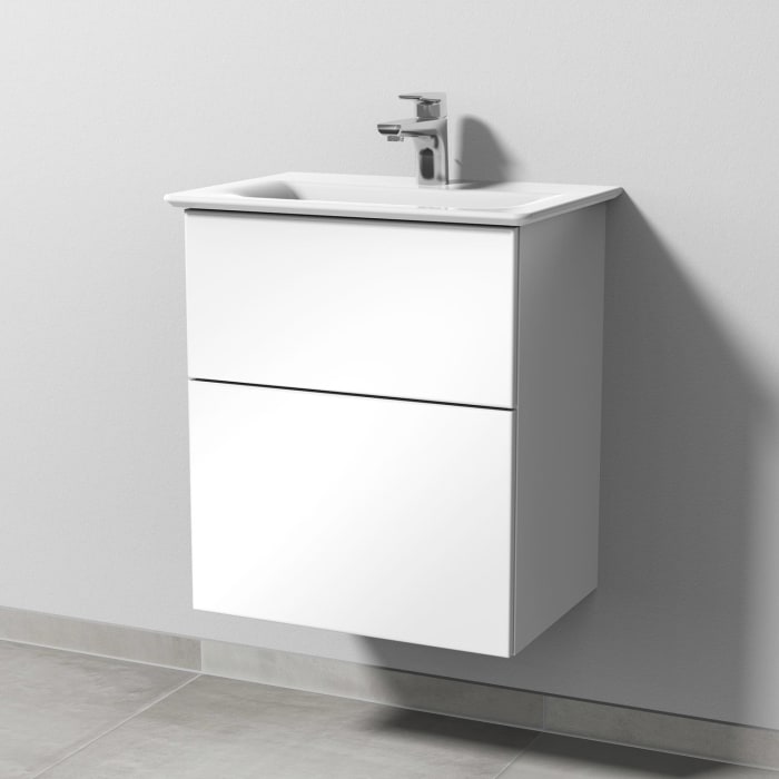 Sanipa 3way Waschtischunterbau für Keramik-Waschtisch Connect Air 54 cm, 2 Auszüge mit Push to open