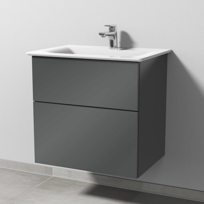 Sanipa 3way Waschtischunterbau für Keramik-Waschtisch Connect Air 64 cm, 2 Auszüge mit Push to open