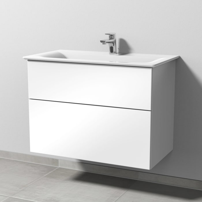 Sanipa 3way Waschtischunterbau für Keramik-Waschtisch Connect Air 84 cm, 2 Auszüge mit Push to open