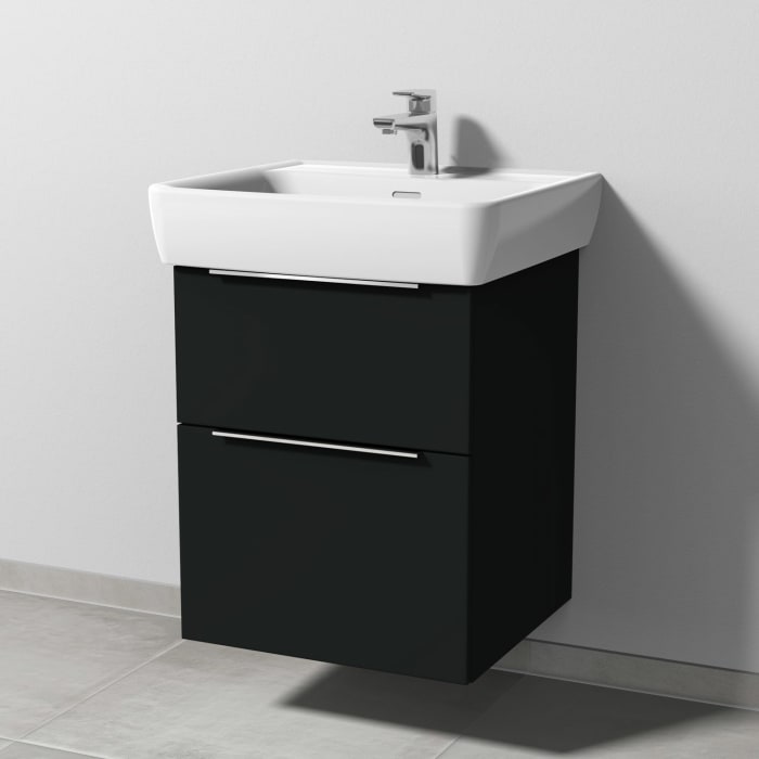 Sanipa 3way Waschtischunterbau für Keramik-Waschtisch Pro A 55 cm, 2 Auszüge mit Aufsatzgriff