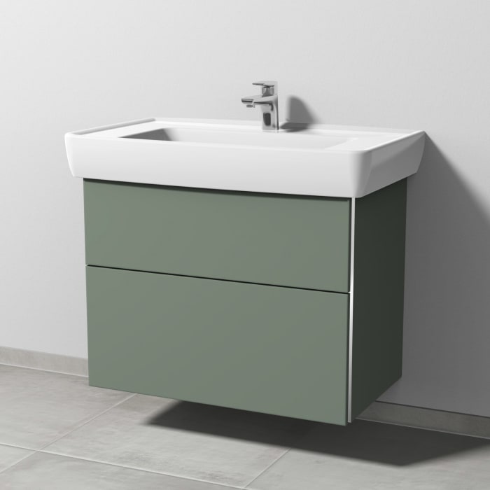 Sanipa 3way Waschtischunterbau für Keramik-Waschtisch Pro A 85 cm, 2 Auszüge mit Griffleisten