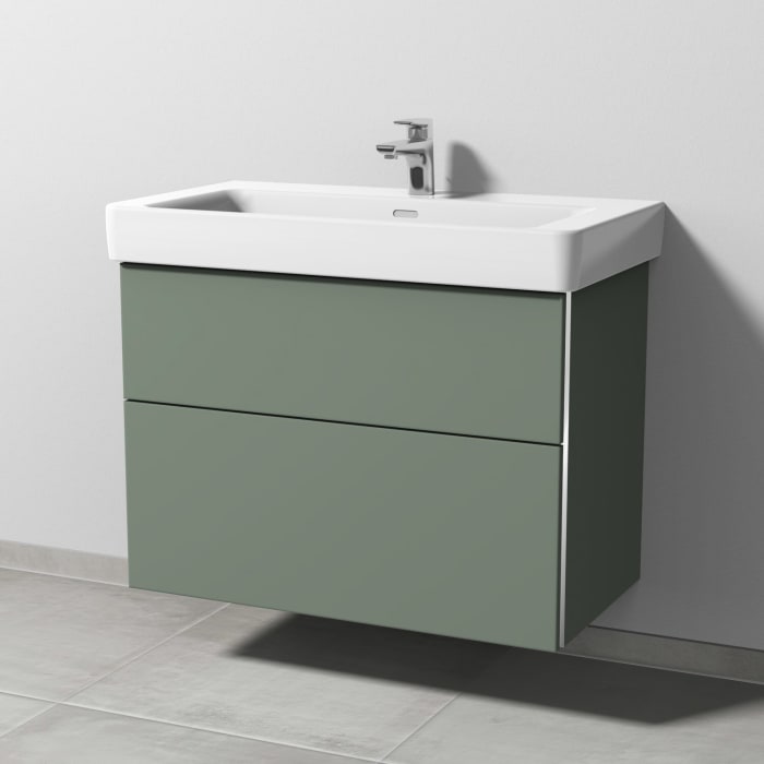 Sanipa 3way Waschtischunterbau für Keramik-Waschtisch Pro S 85 cm, 2 Auszüge mit Griffleisten