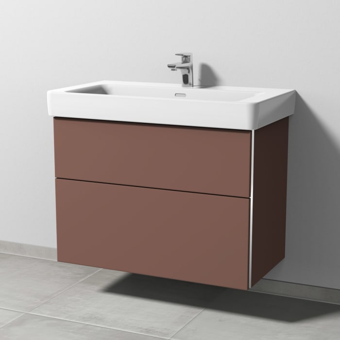 Sanipa 3way Waschtischunterbau für Keramik-Waschtisch Pro S 85 cm, 2 Auszüge mit Griffleisten