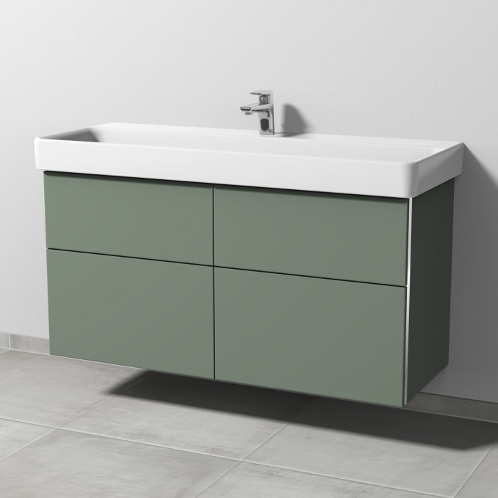 Sanipa 3way Waschtischunterbau für Keramik-Waschtisch Pro S 120 cm, 4 Auszüge mit Griffleisten