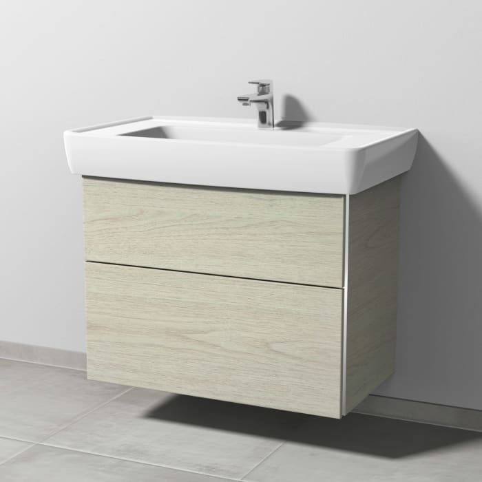 Sanipa 3way Waschtischunterbau für Keramik-Waschtisch Pro A 85 cm, 2 Auszüge mit Griffleisten