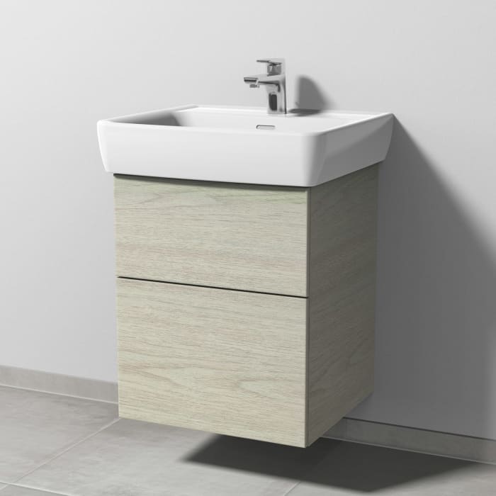 Sanipa 3way Waschtischunterbau für Keramik-Waschtisch Pro A 55 cm, 2 Auszüge mit Push to open
