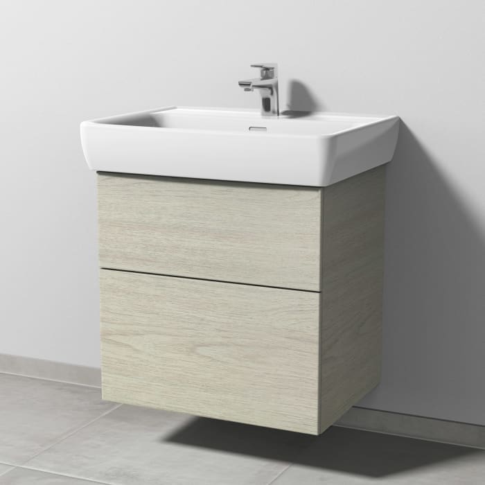Sanipa 3way Waschtischunterbau für Keramik-Waschtisch Pro A 65 cm, 2 Auszüge mit Push to open